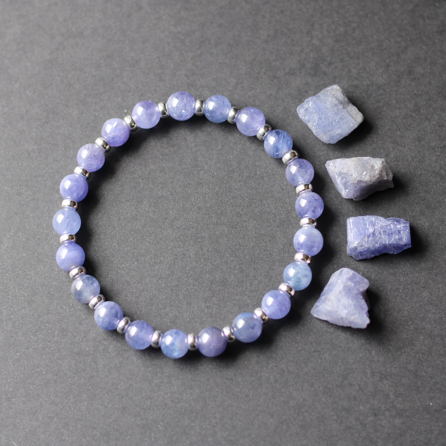 Tanzanite AA Power Bracelet With Sterling Silver & Tanzanite Stone