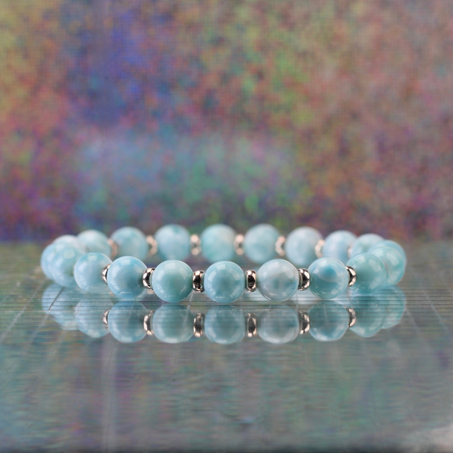 Larimar Power Bracelet With Sterling Silver & Tumble
