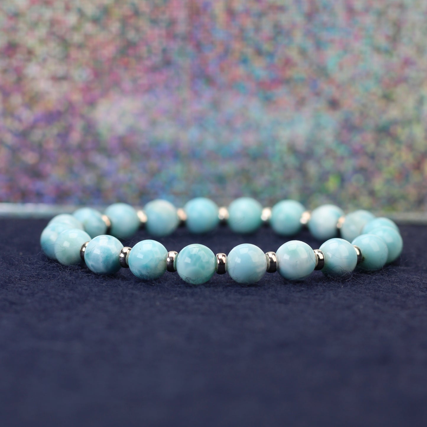 Larimar Power Bracelet With Sterling Silver & Tumble