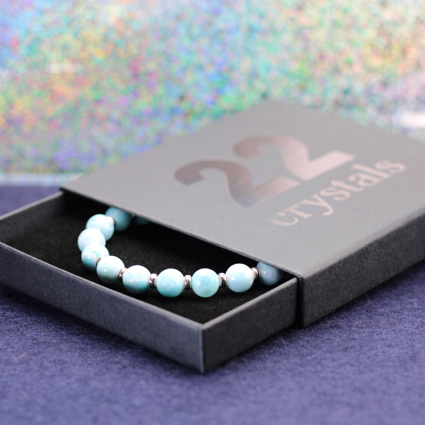 Larimar Power Bracelet With Sterling Silver & Tumble