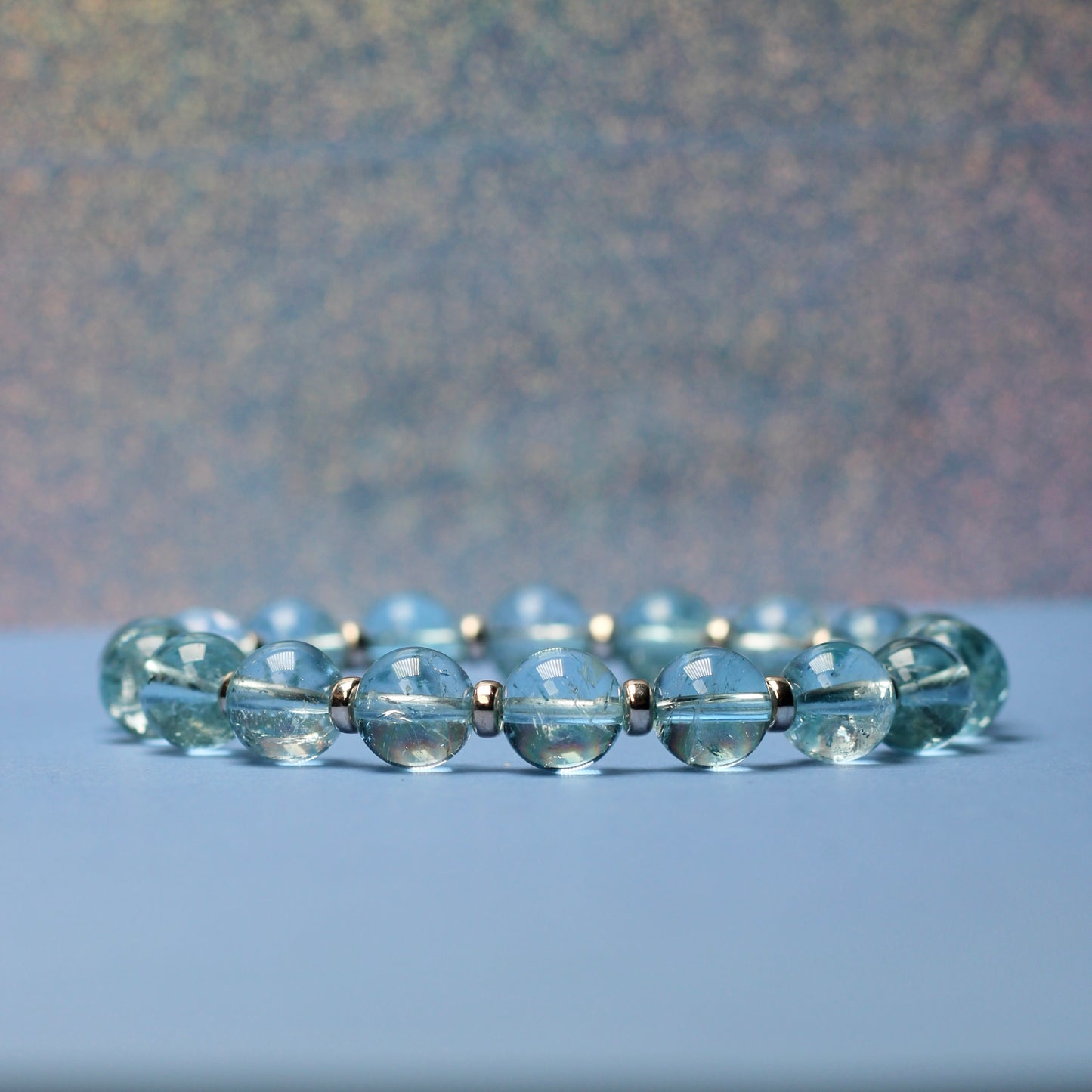 Sky Blue Topaz Power Bracelet With Sterling Silver & Topaz Crystal