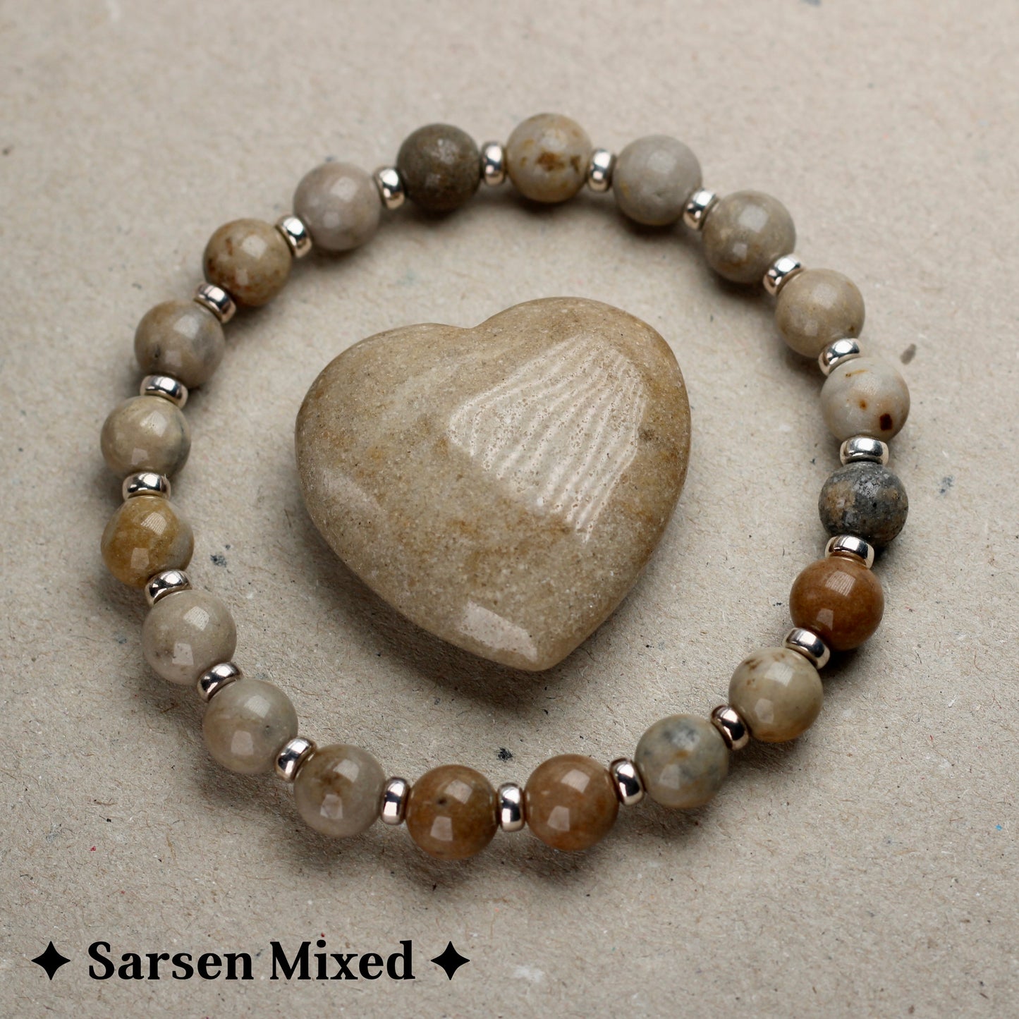 Sarsen Power Bracelet With Sterling Silver & Stonehenge Sarsen Stone