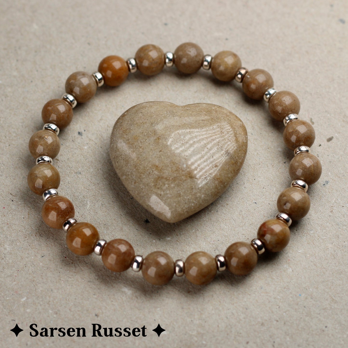 Sarsen Power Bracelet With Sterling Silver & Stonehenge Sarsen Stone