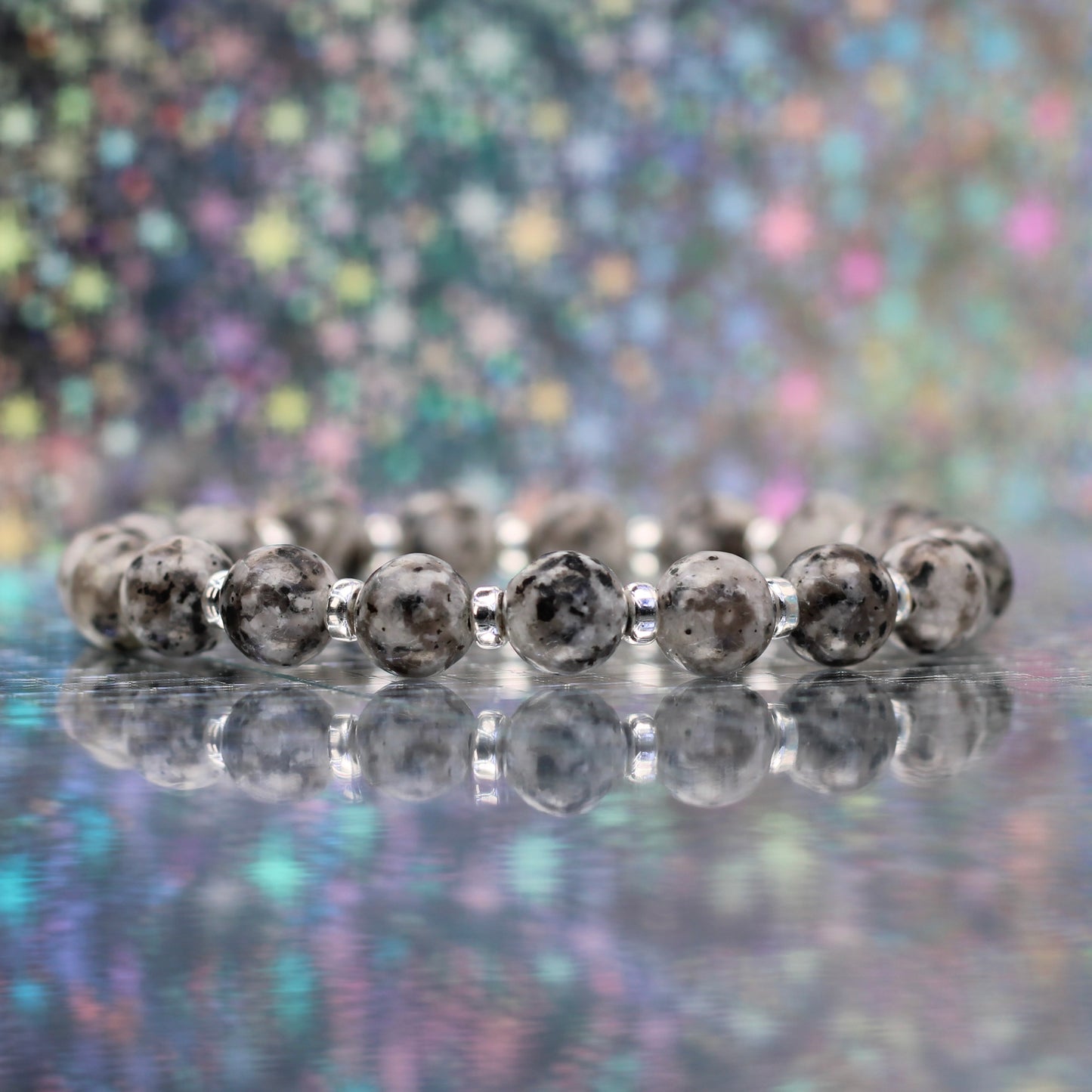 Granite Power Bracelet With Sterling Silver & Granite Piece