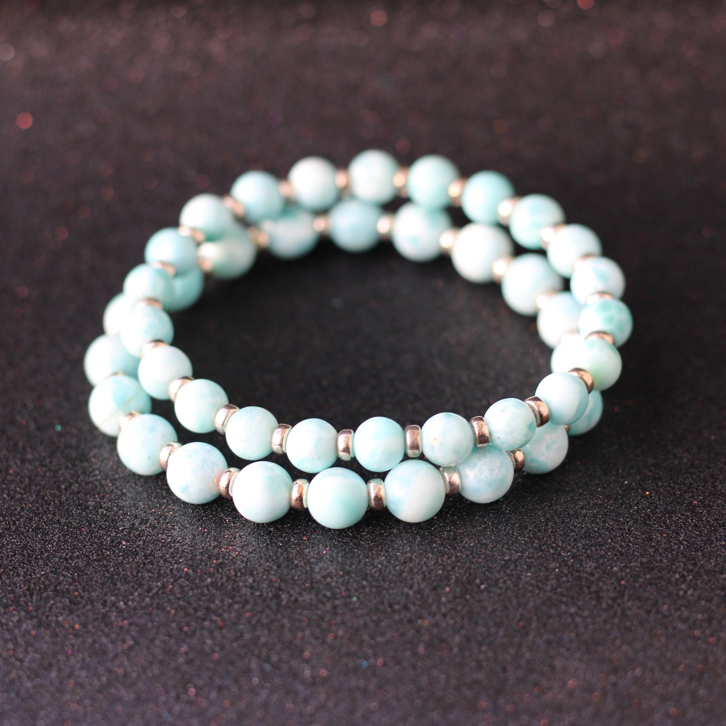 Larimar Power Bracelet With Sterling Silver & Tumble