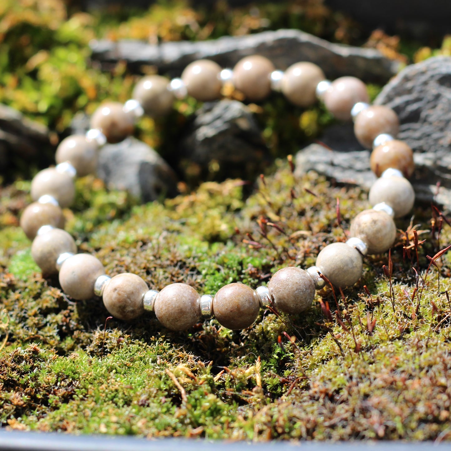 Sarsen Power Bracelet With Sterling Silver & Stonehenge Sarsen Stone