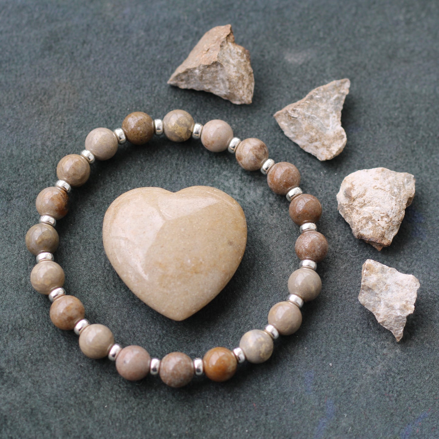 Sarsen Power Bracelet With Sterling Silver & Stonehenge Sarsen Stone