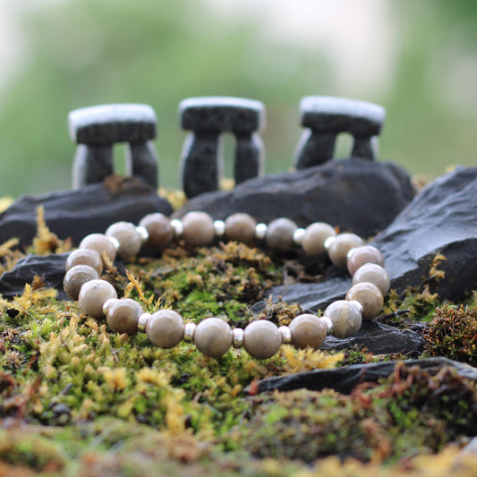 Sarsen Power Bracelet With Sterling Silver & Stonehenge Sarsen Stone