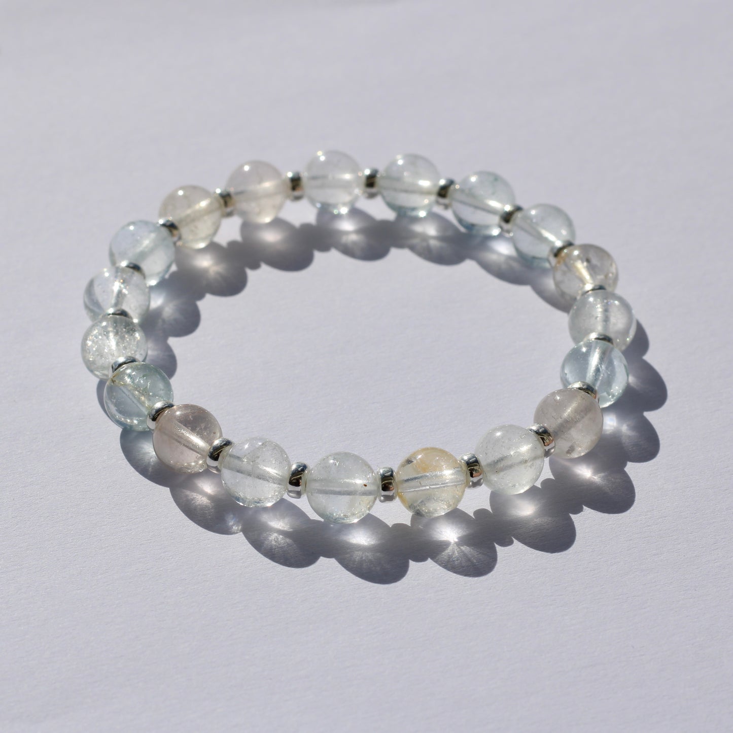 Topaz Power Bracelet With Sterling Silver & Rough Topaz Crystal