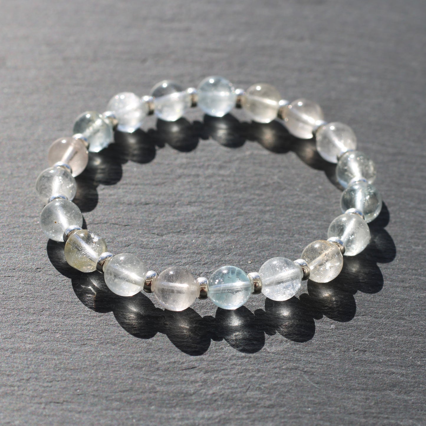 Topaz Power Bracelet With Sterling Silver & Rough Topaz Crystal
