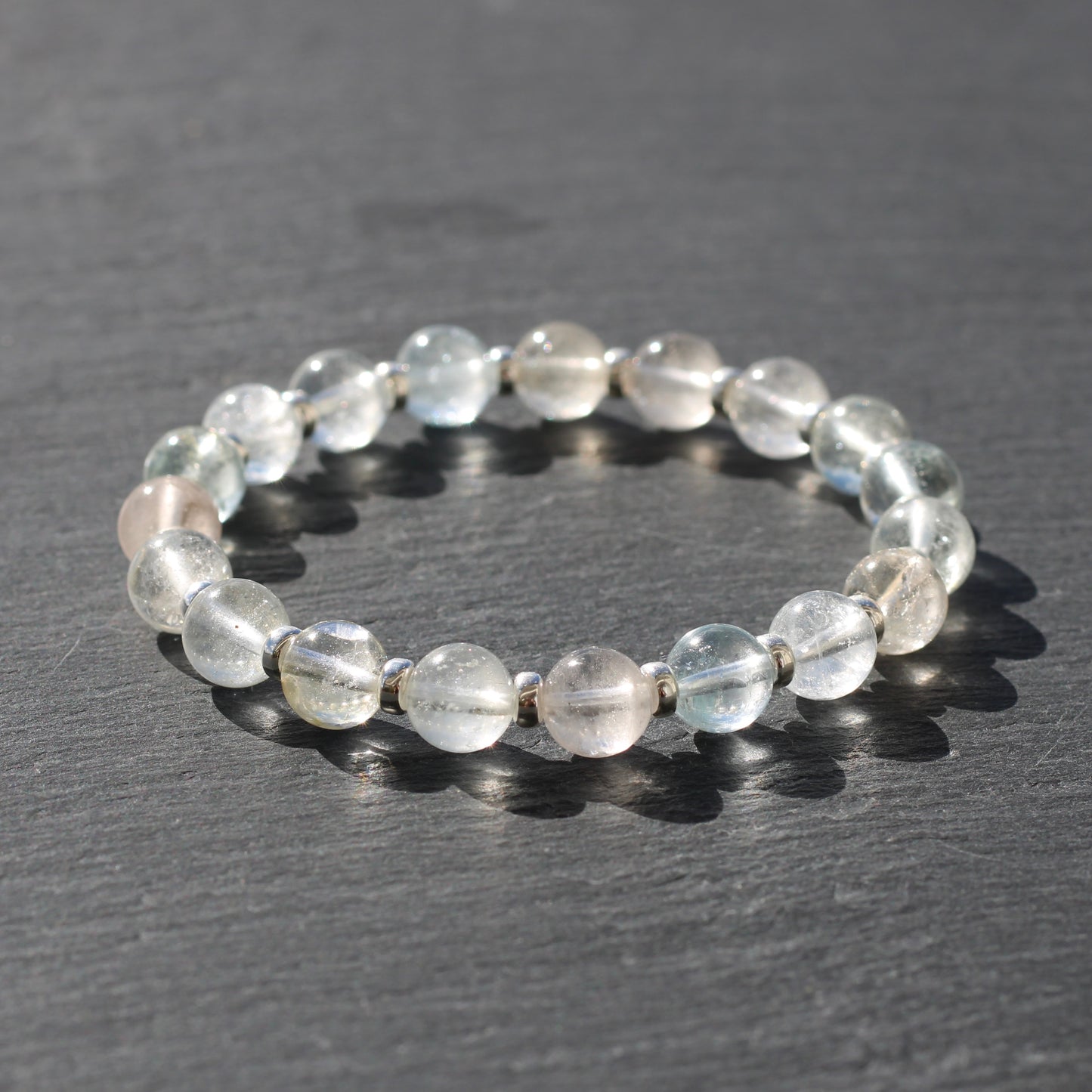 Topaz Power Bracelet With Sterling Silver & Rough Topaz Crystal