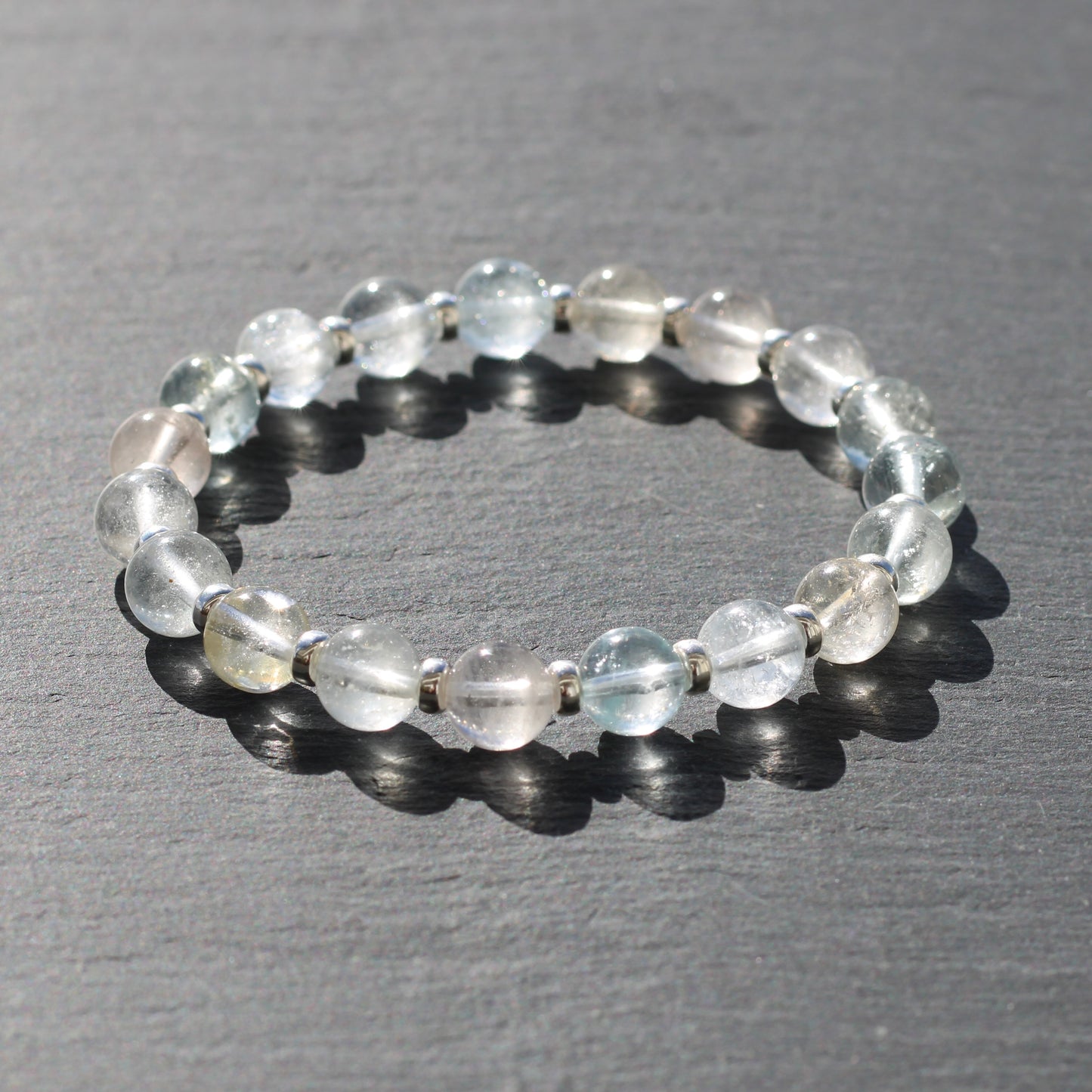 Topaz Power Bracelet With Sterling Silver & Rough Topaz Crystal