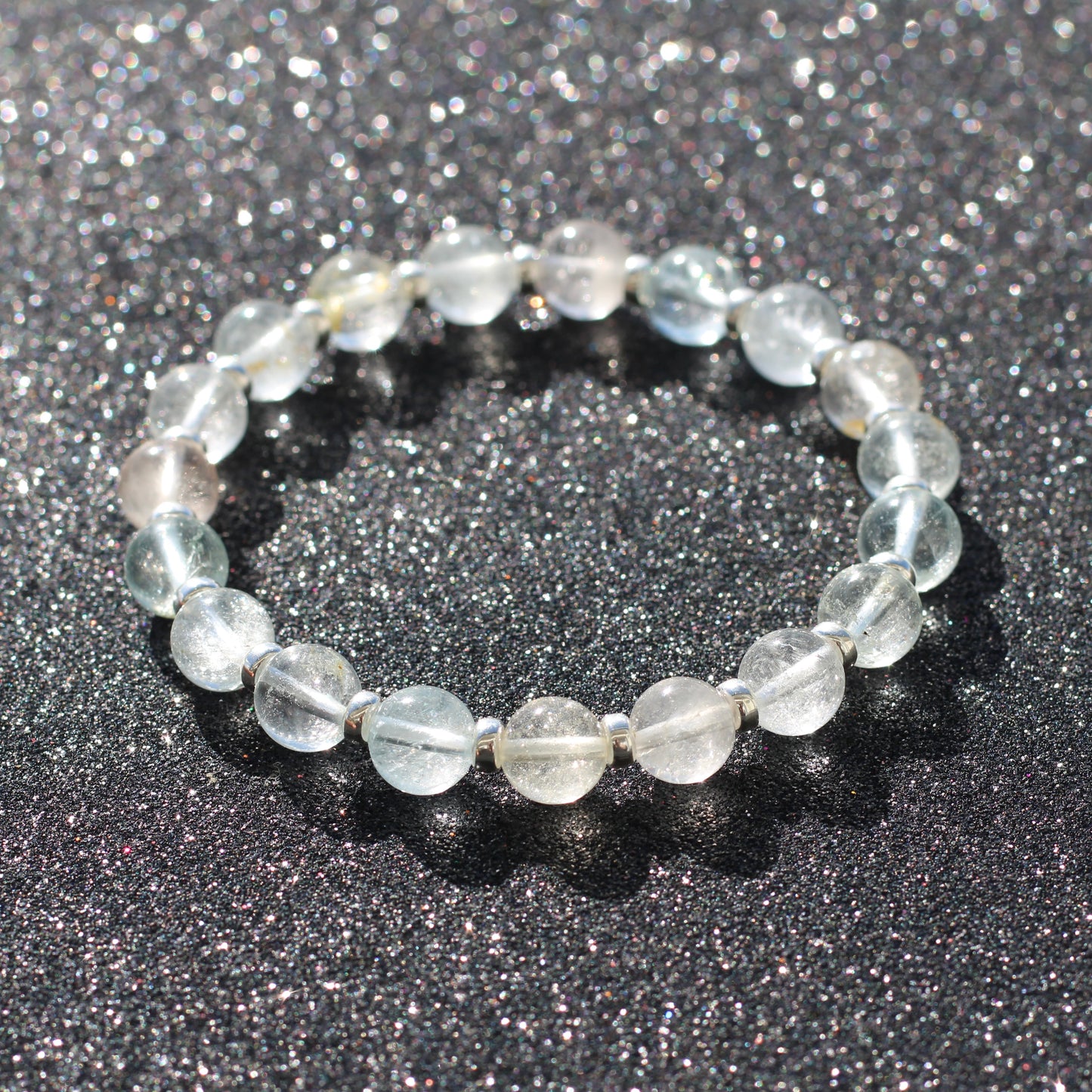 Topaz Power Bracelet With Sterling Silver & Rough Topaz Crystal