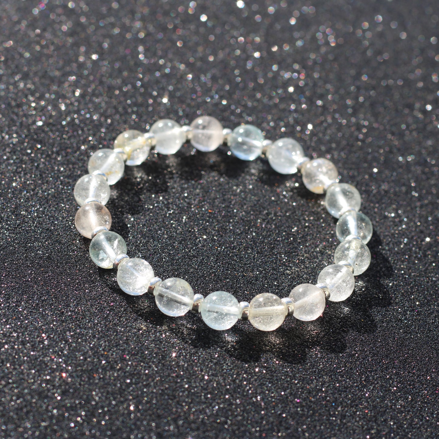 Topaz Power Bracelet With Sterling Silver & Rough Topaz Crystal