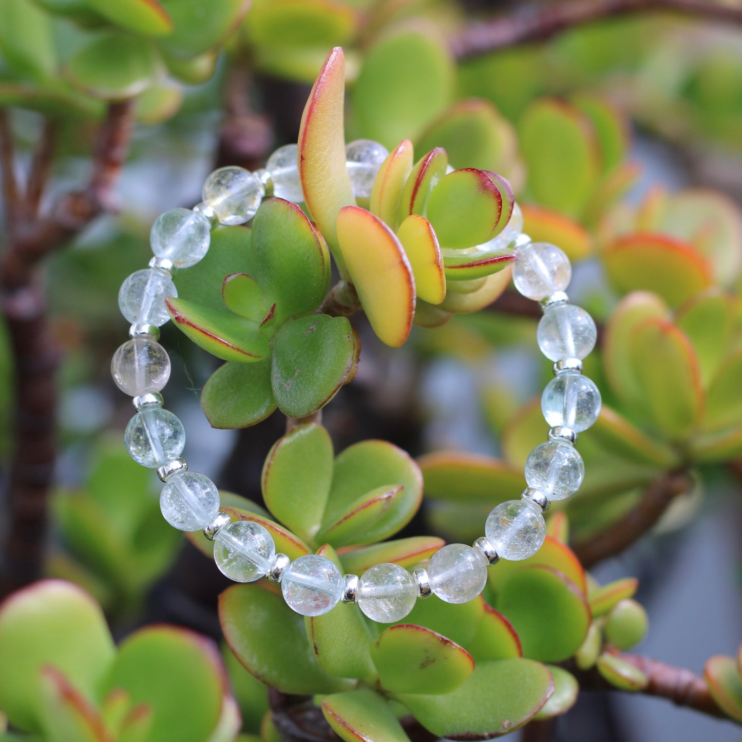 Topaz Power Bracelet With Sterling Silver & Rough Topaz Crystal