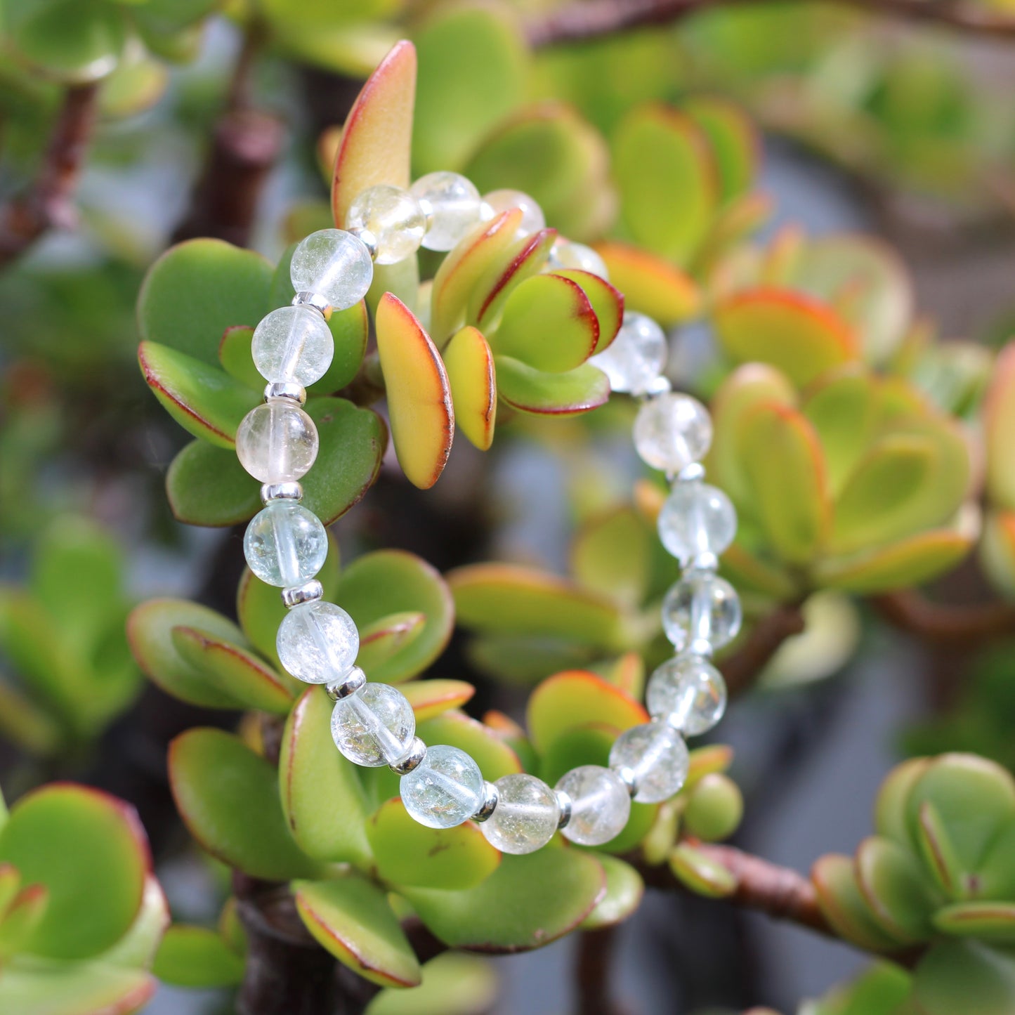 Topaz Power Bracelet With Sterling Silver & Rough Topaz Crystal
