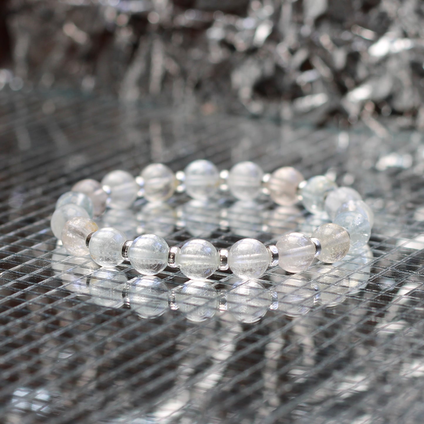 Topaz Power Bracelet With Sterling Silver & Rough Topaz Crystal