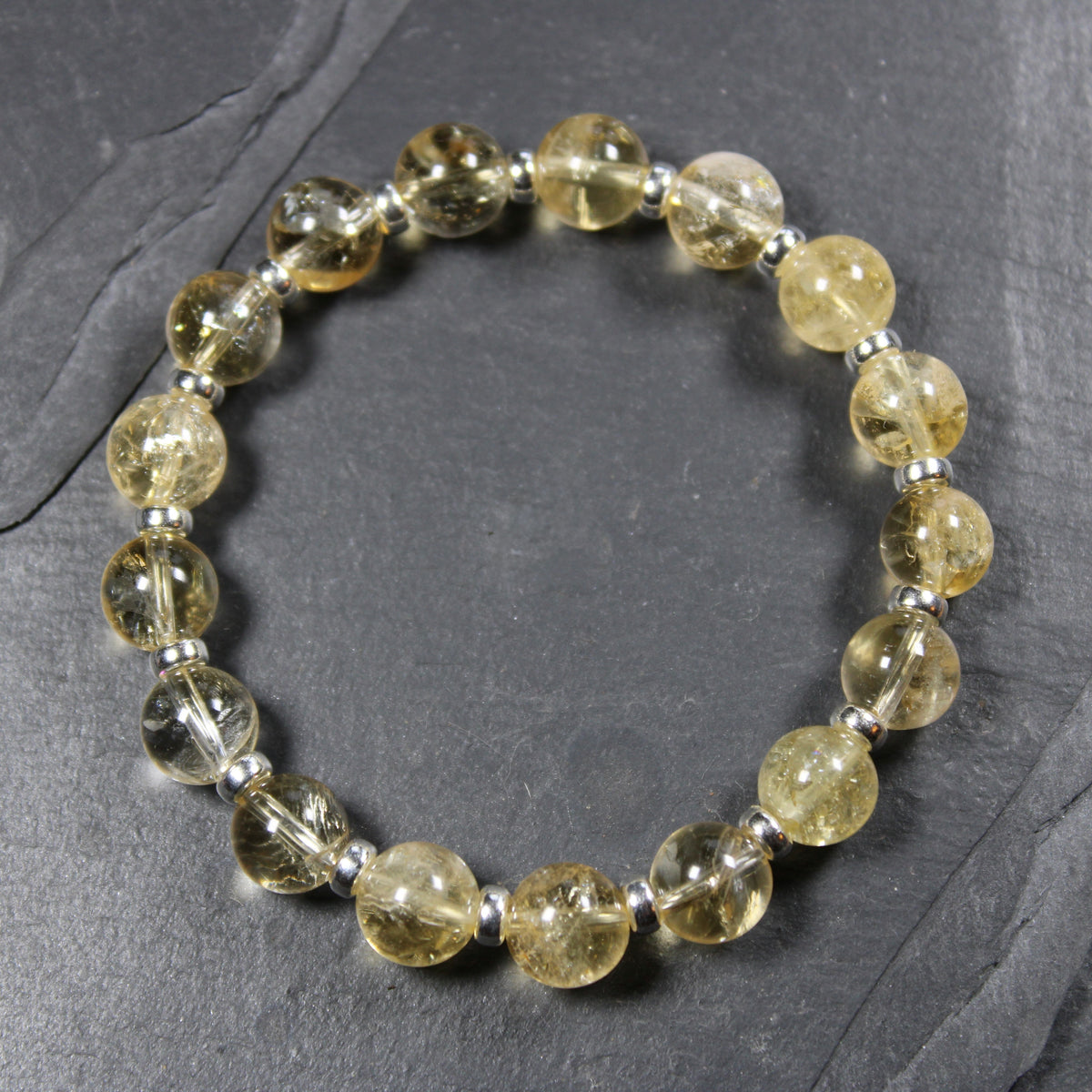 Citrine Power Bracelet With Sterling Silver & Tumble Stone