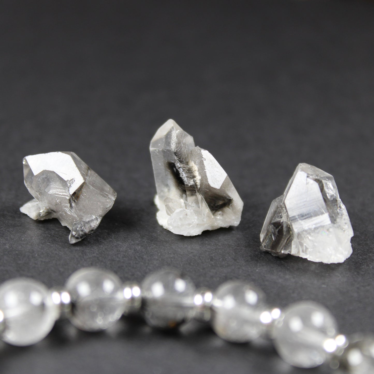 Brookite In Quartz Silver Rutile Power Bracelet With Sterling Silver & Brookite Crystal