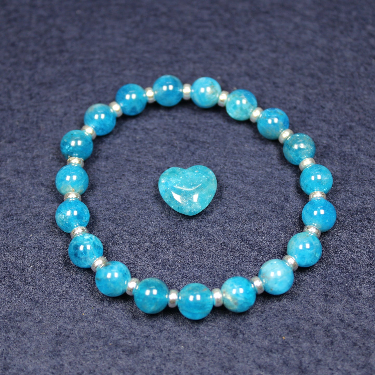 Apatite Power Bracelet With Sterling Silver & Golden Apatite Crystal