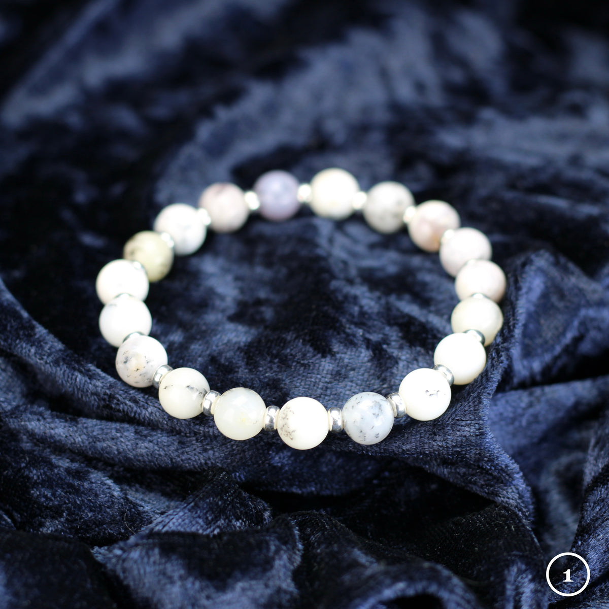 Merlinite Collection Power Bracelets With Sterling Silver & Tumble Stone