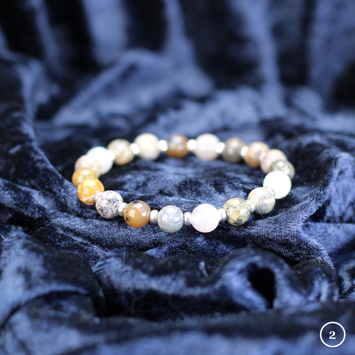 Merlinite Collection Power Bracelets With Sterling Silver & Tumble Stone