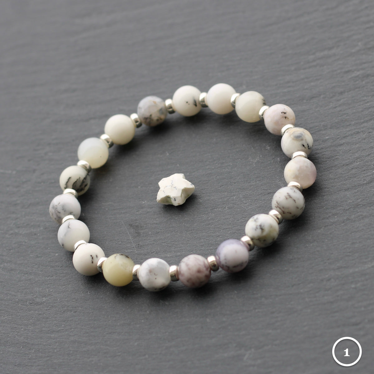 Merlinite Collection Power Bracelets With Sterling Silver & Tumble Stone