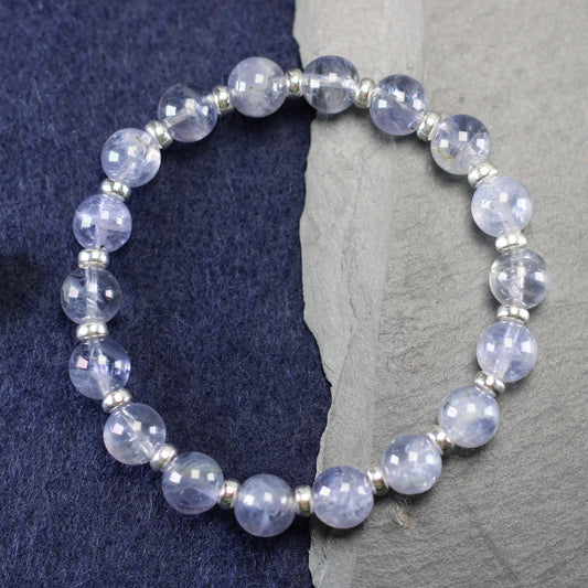 Iolite AA Power Bracelet With Sterling Silver & Iolite Star