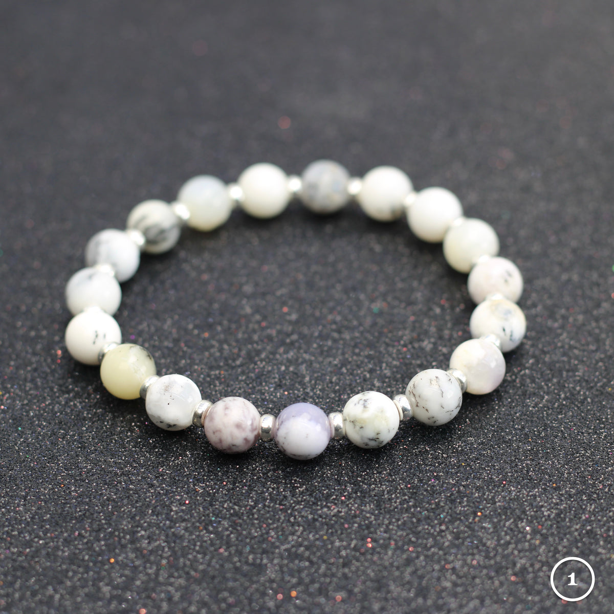 Merlinite Collection Power Bracelets With Sterling Silver & Tumble Stone