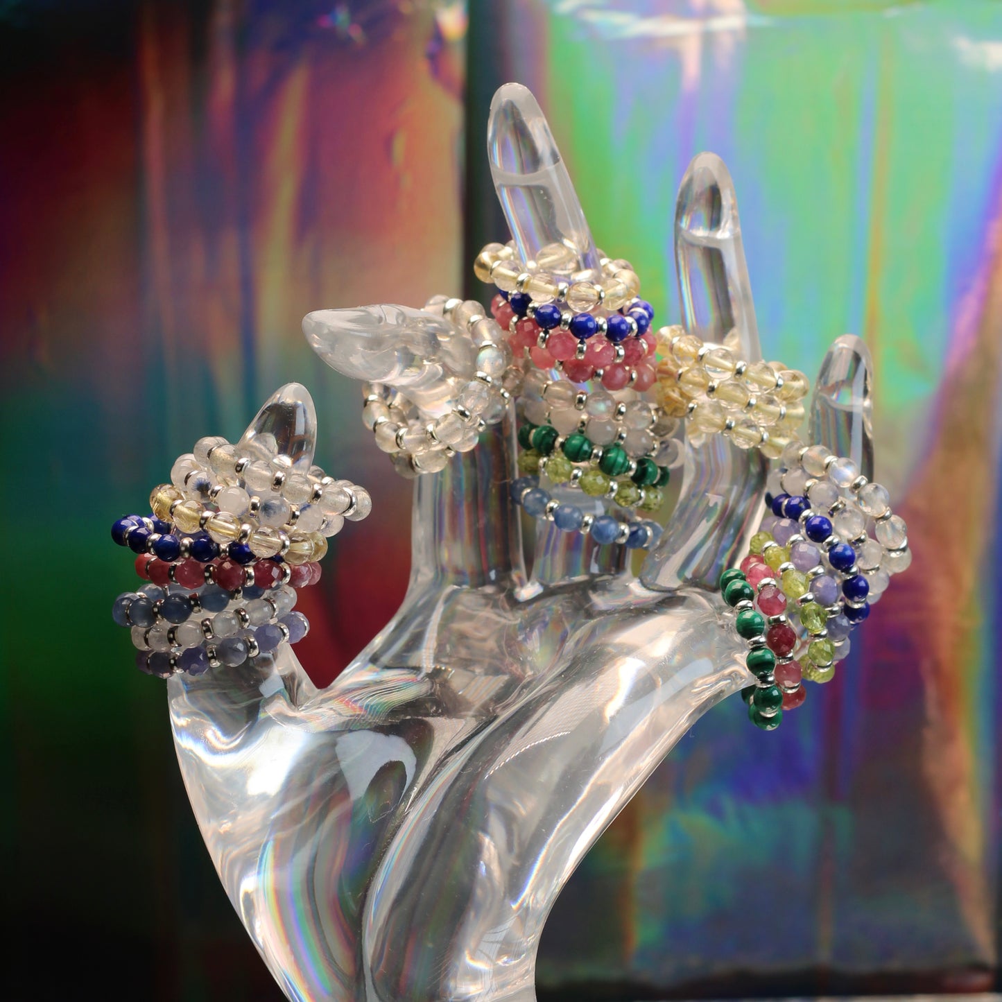 Peridot RING With Silver. Presented With A Tin, A Tag & A Herkimer Diamond