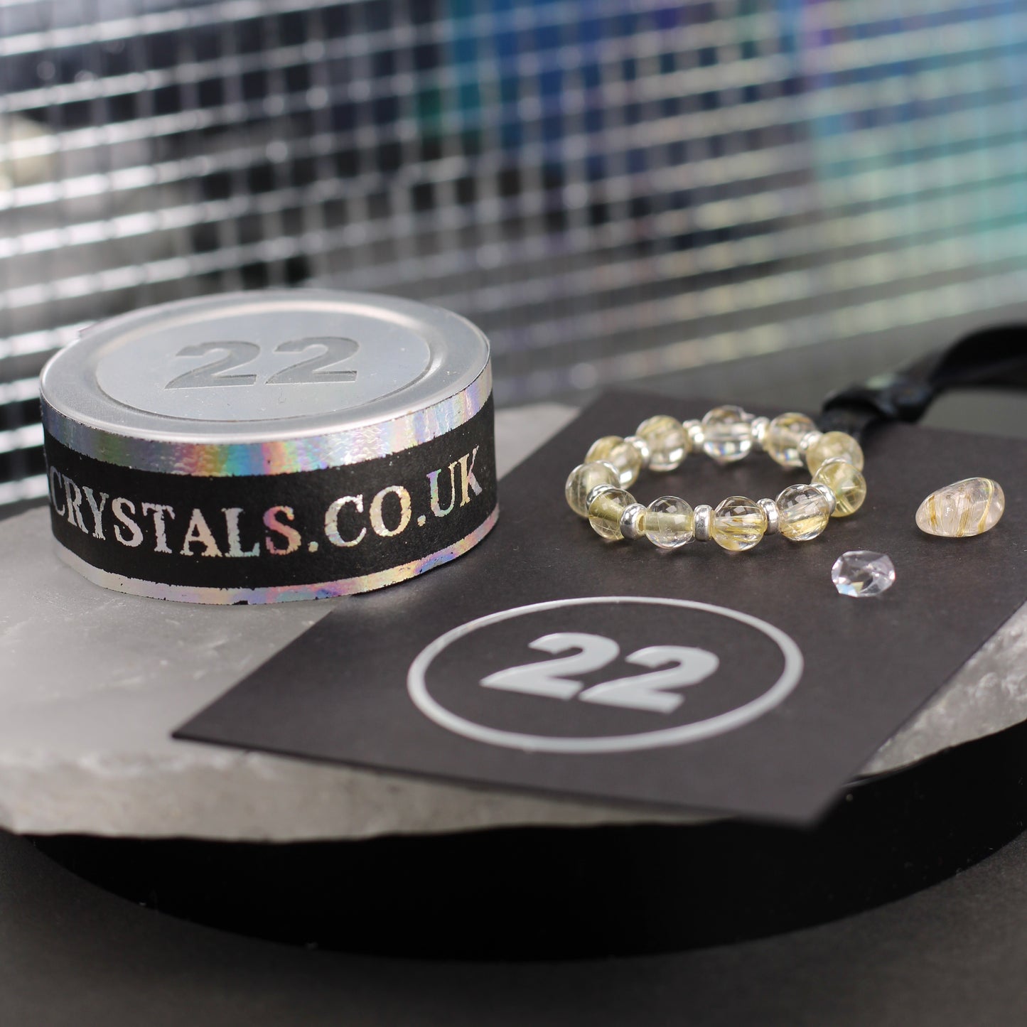 Golden Rutilated Quartz RING With Silver. Presented With A Tin, A Tag & A Herkimer Diamond