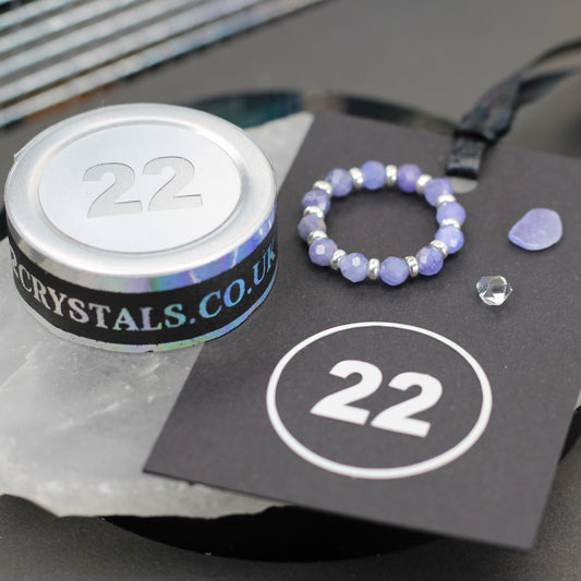Tanzanite RING With Silver. Presented With A Tin, A Tag & A Herkimer Diamond