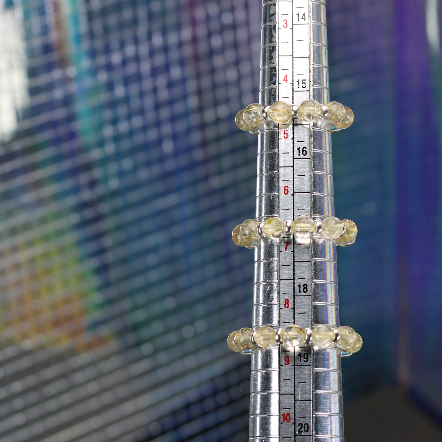 Golden Rutilated Quartz RING With Silver. Presented With A Tin, A Tag & A Herkimer Diamond