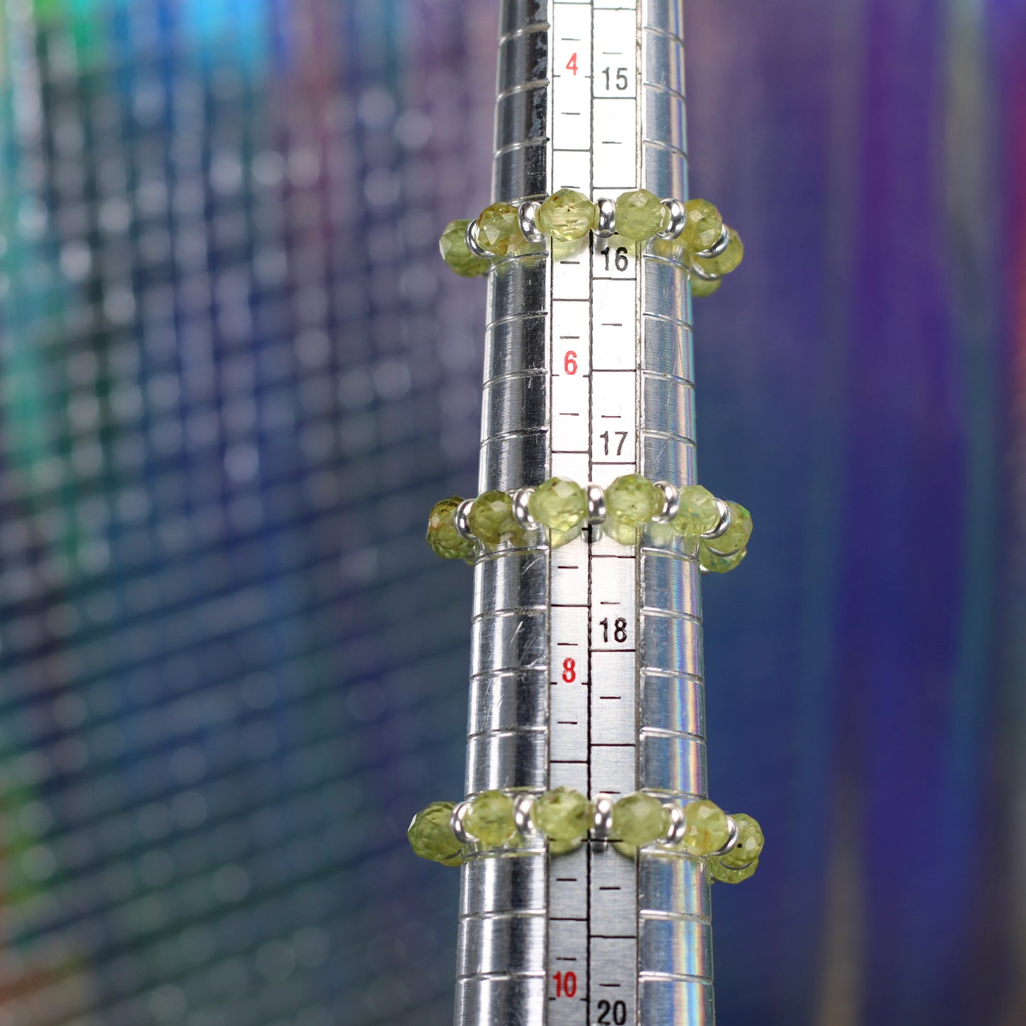 Peridot RING With Silver. Presented With A Tin, A Tag & A Herkimer Diamond