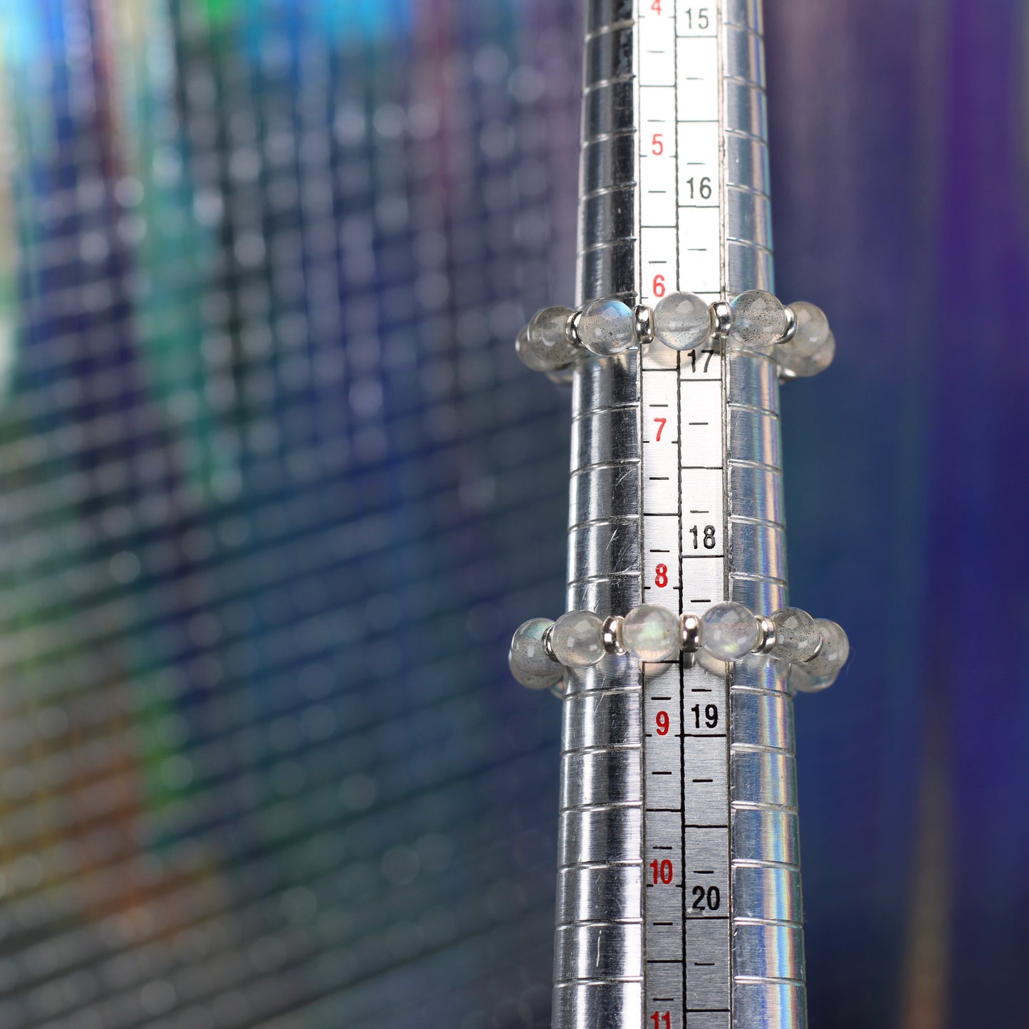 Labradorite RING With Silver. Presented With A Tin, A Tag & A Herkimer Diamond