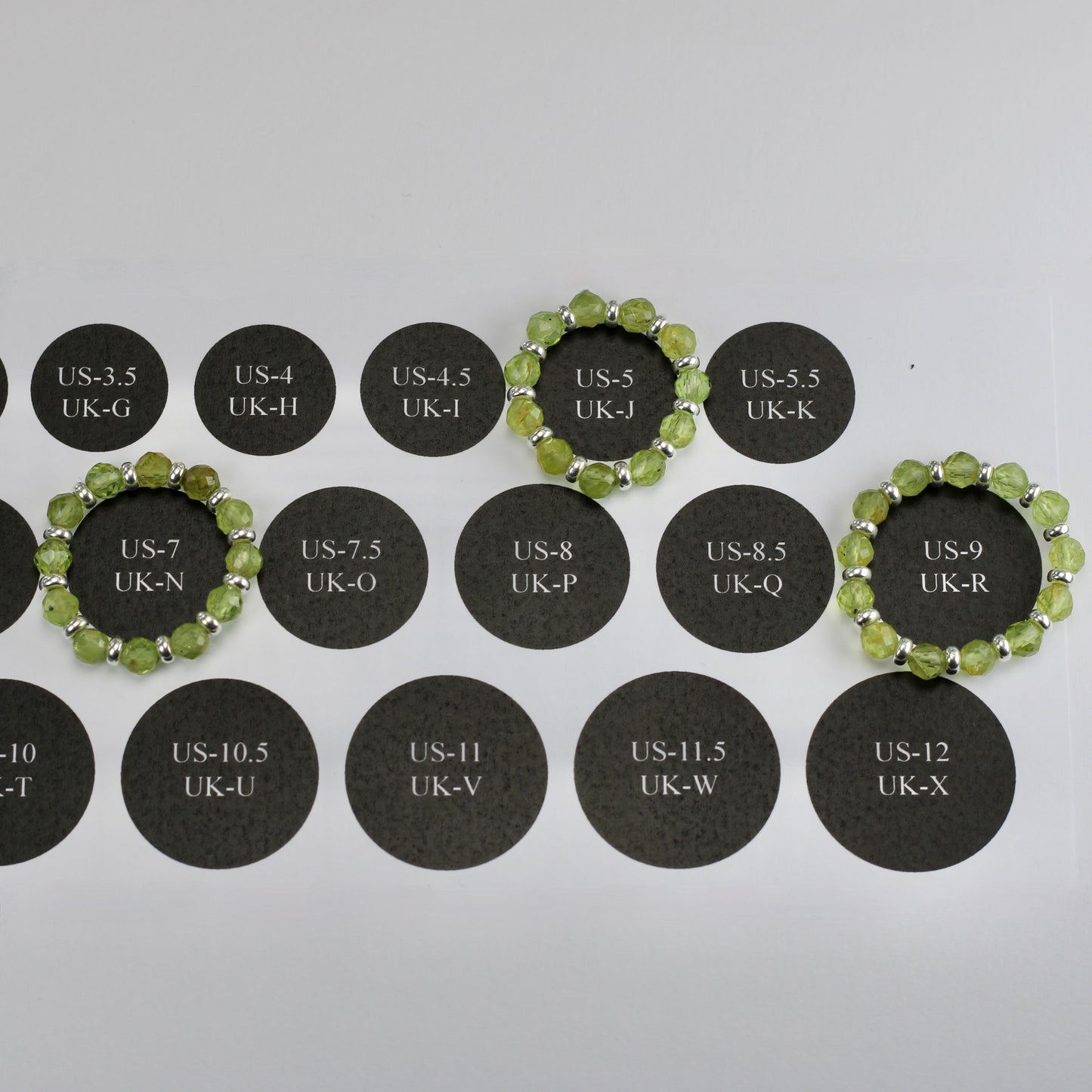 Peridot RING With Silver. Presented With A Tin, A Tag & A Herkimer Diamond