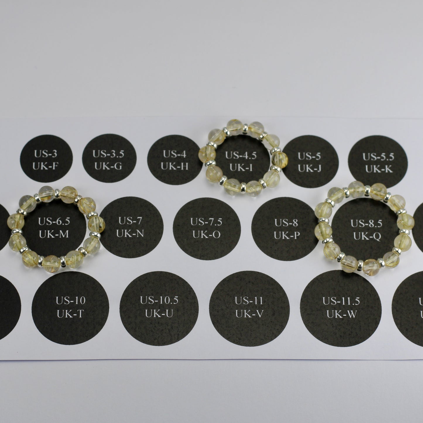 Golden Rutilated Quartz RING With Silver. Presented With A Tin, A Tag & A Herkimer Diamond