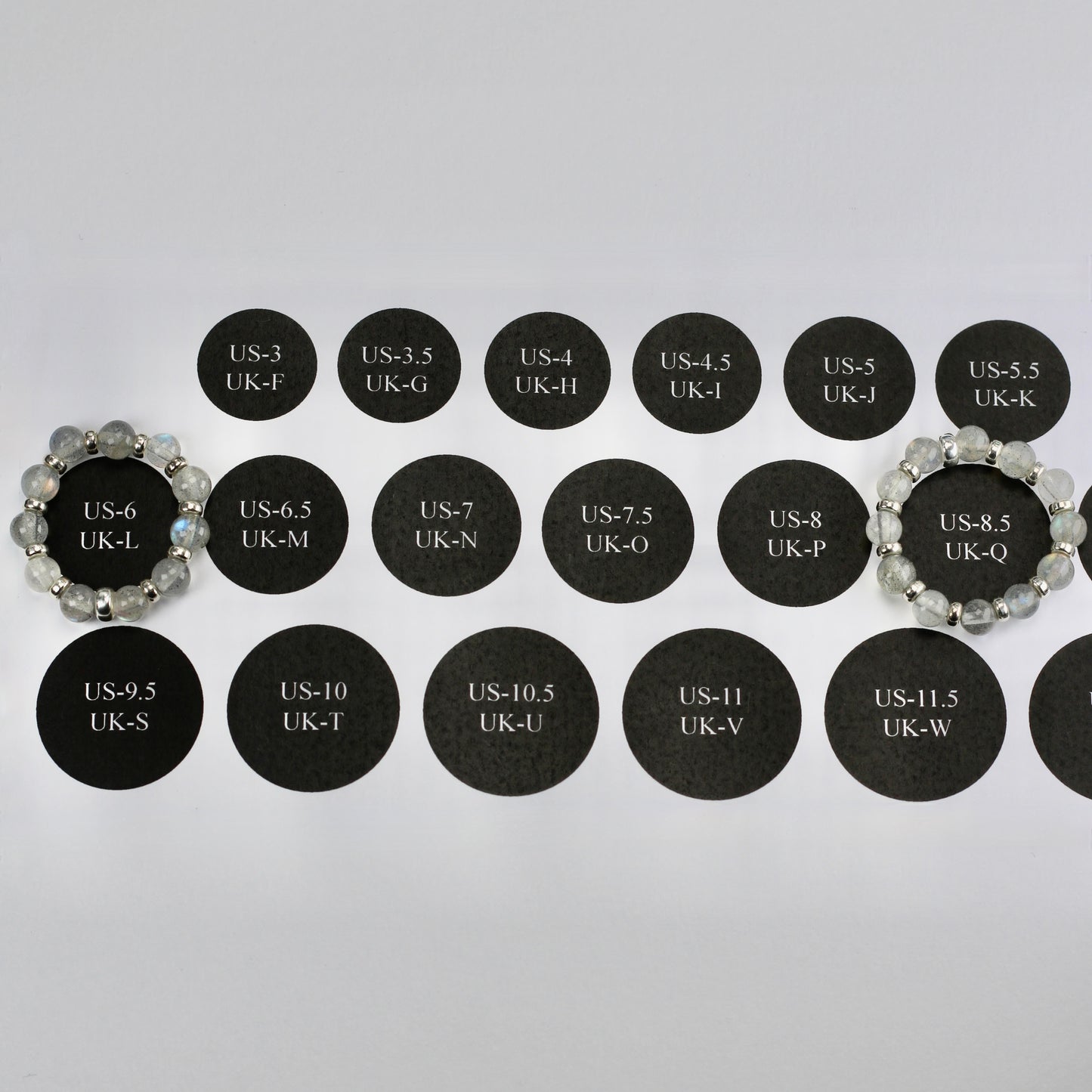 Labradorite RING With Silver. Presented With A Tin, A Tag & A Herkimer Diamond