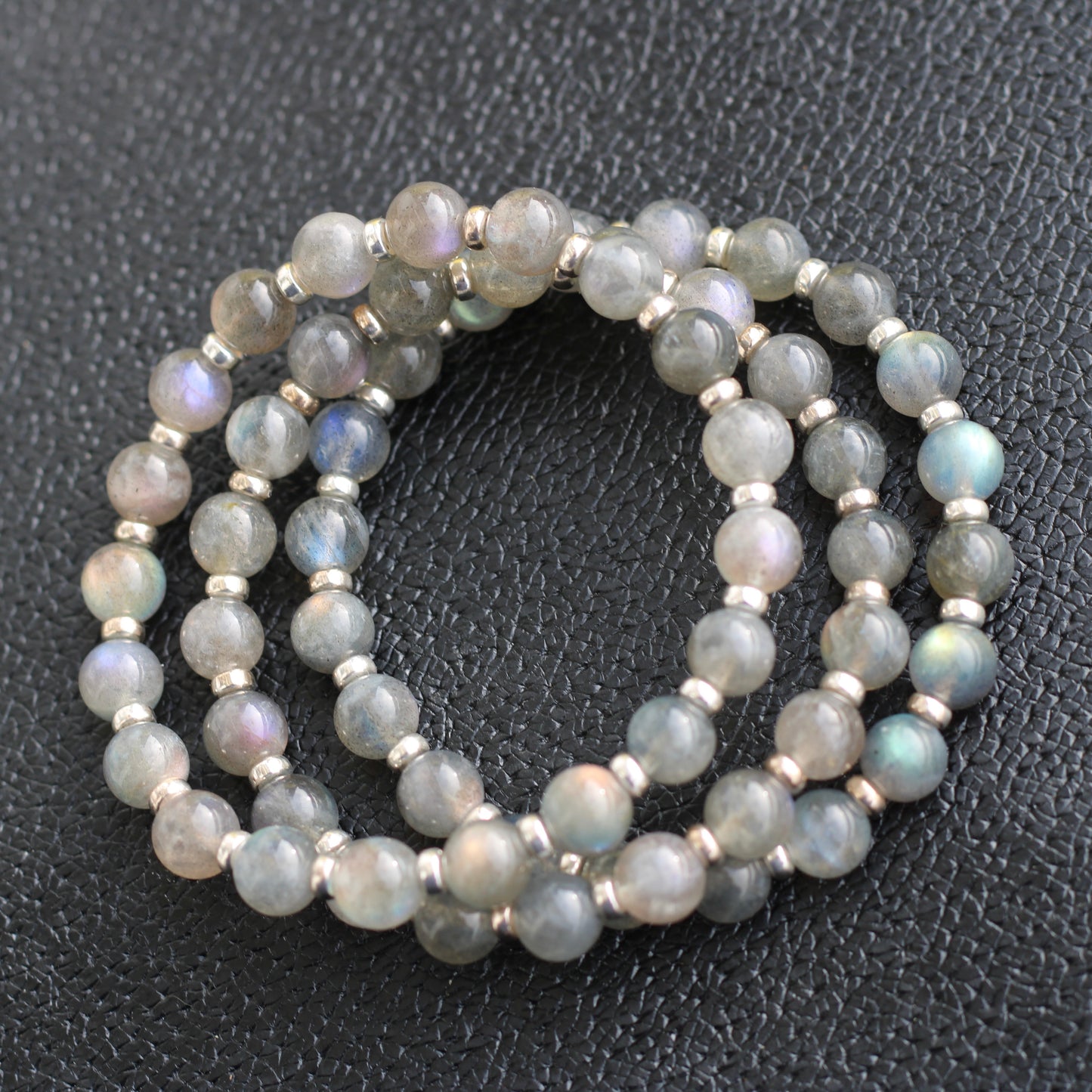 Labradorite Multi Coloured Power Bracelet & Labradorite Tumble Stone