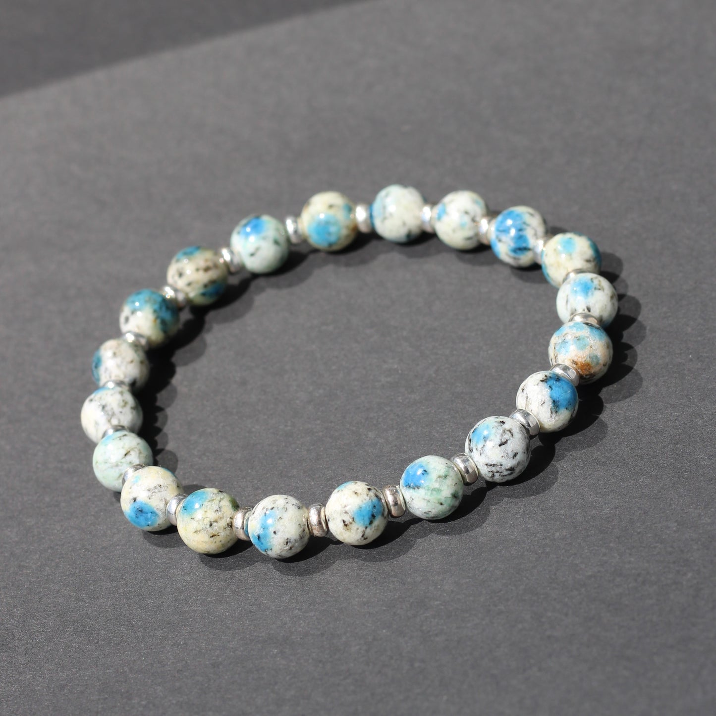 K2 Stone Power Bracelet With Sterling Silver & K2 Tumble Stone