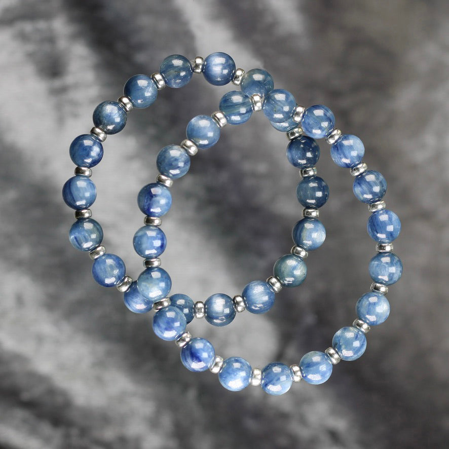 Kyanite Power Bracelet With Sterling Silver & Kyanite Blade.