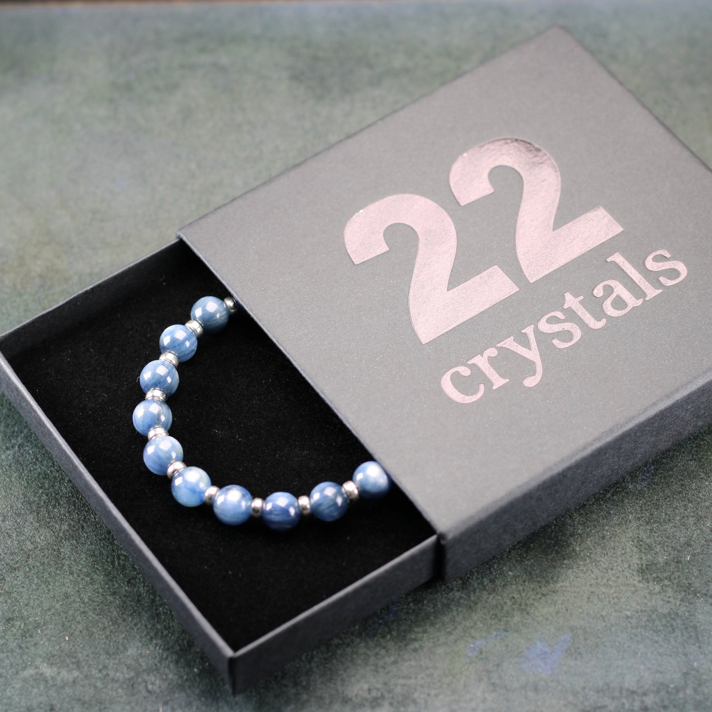 Kyanite Power Bracelet With Sterling Silver & Kyanite Blade.