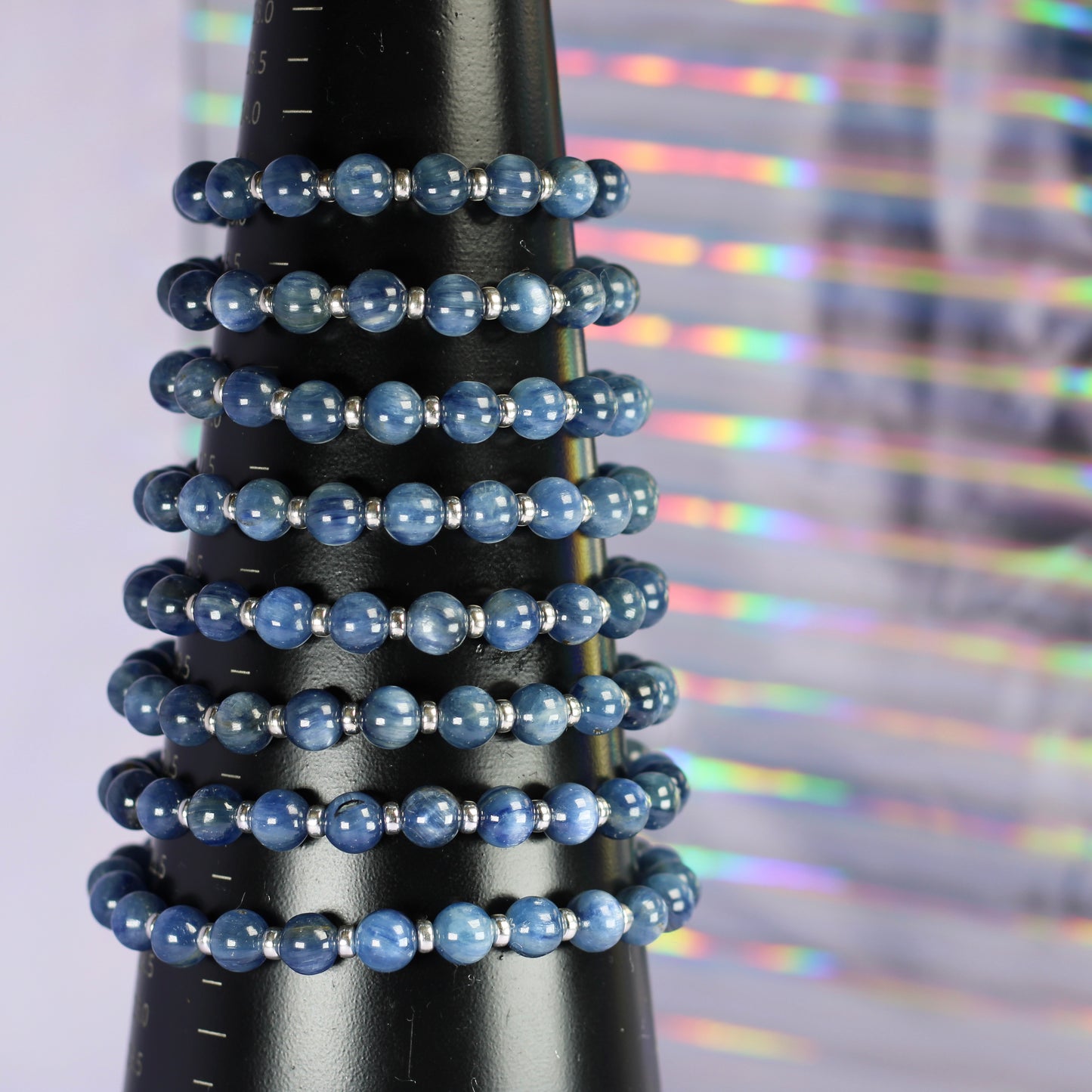 Kyanite Power Bracelet With Sterling Silver & Kyanite Blade.