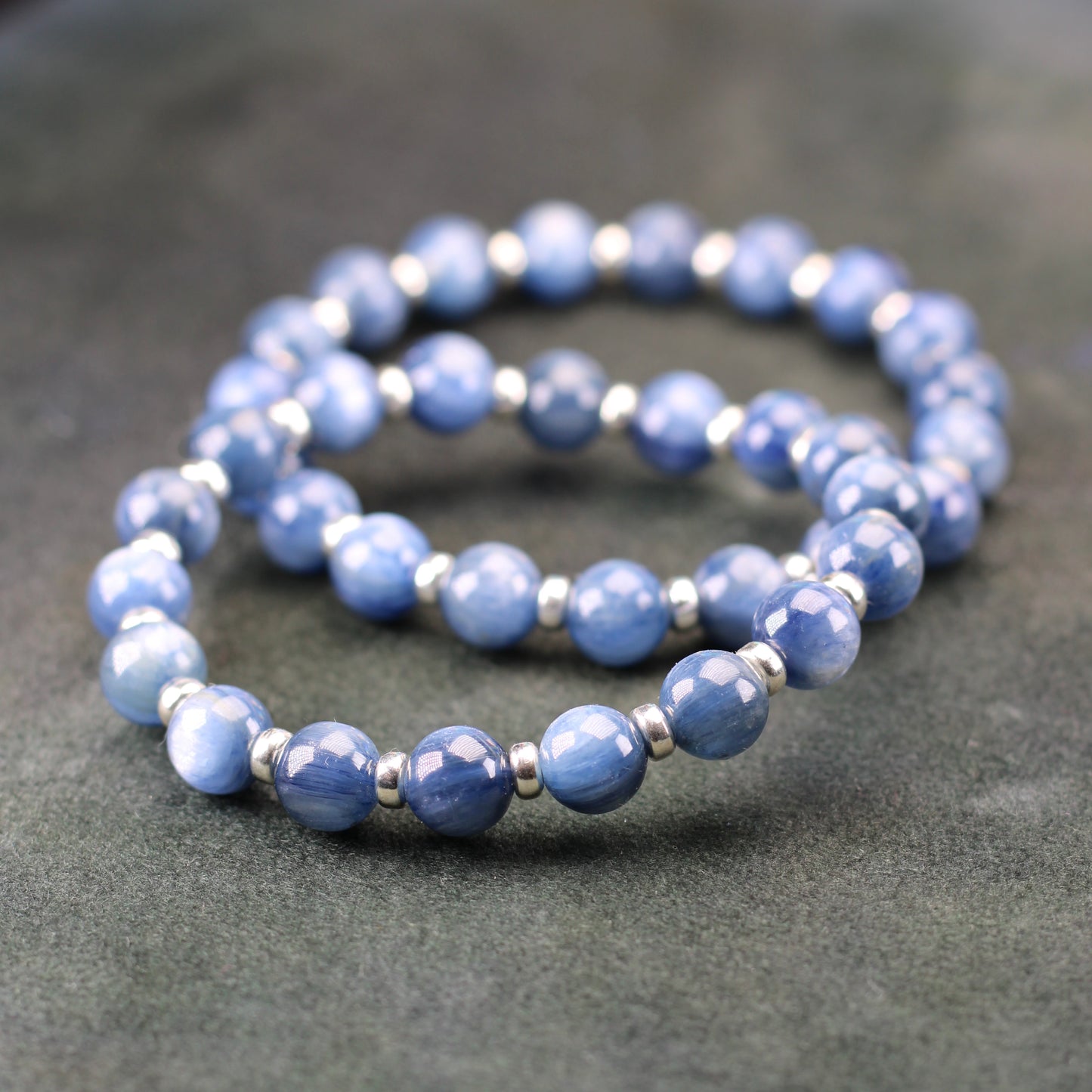 Kyanite Power Bracelet With Sterling Silver & Kyanite Blade.