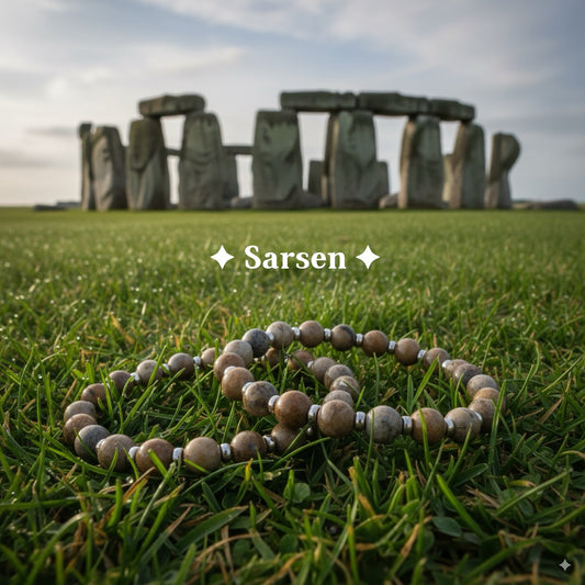 Sarsen Power Bracelet With Sterling Silver & Stonehenge Sarsen Stone